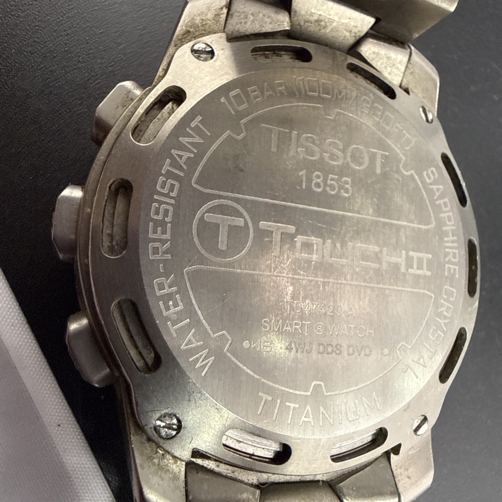 Tissot T-Touch Titanium Mens Watch New Battery Running Great $3 Shipping - Picture 11 of 12
